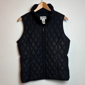 Pendleton Women's Diamond Quilted Black Puffer Vest Small